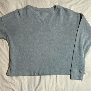 Abercrombie grey waffle knit sweater